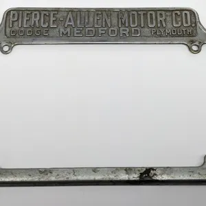 LICENSE PLATE FRAME PIERCE-ALLEN MOTOR CO DODGE PLYMOUTH MEDFORD OREGON ORE OR