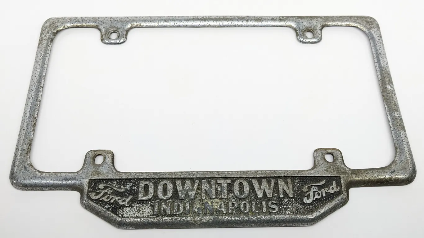 LICENSE PLATE FRAME DOWNTOWN FORD INDIANAPOLIS IN IND INDIANA
