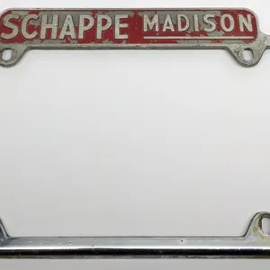 LICENSE PLATE FRAME SCHAPPE (PONTIAC) MADISON WISCONSIN WIS WI