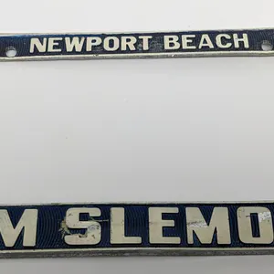 LICENSE PLATE FRAME JIM SLEMONS MERCEDES NEWPORT BEACH CALIFORNIA