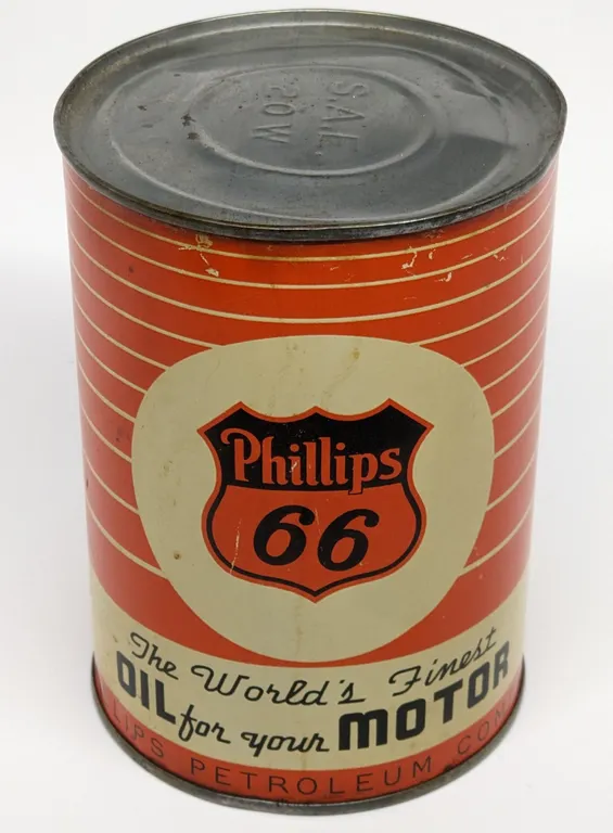 FULL QUART CAN PHILLIPS 66 THE WORLDS FINEST MOTOR OIL