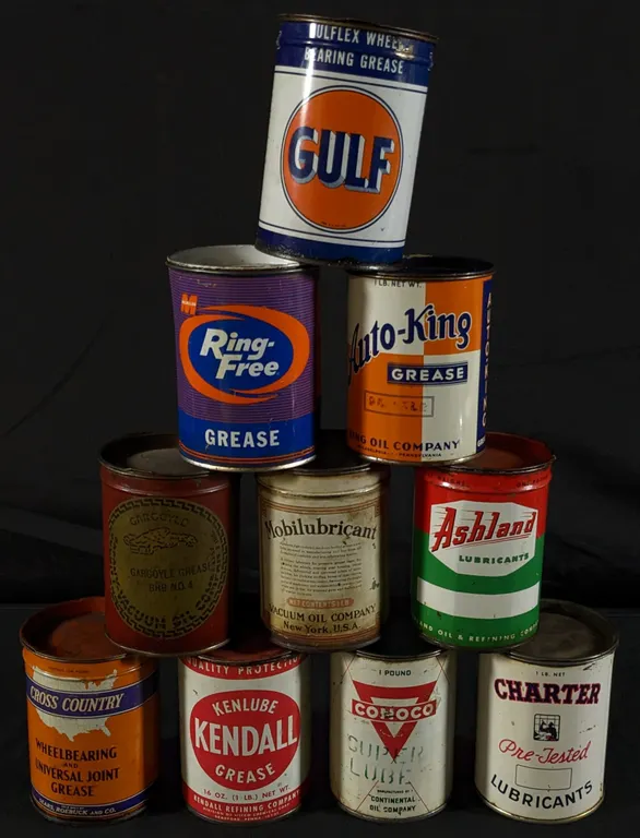 10 ASSORTED 1# GREASE CANS