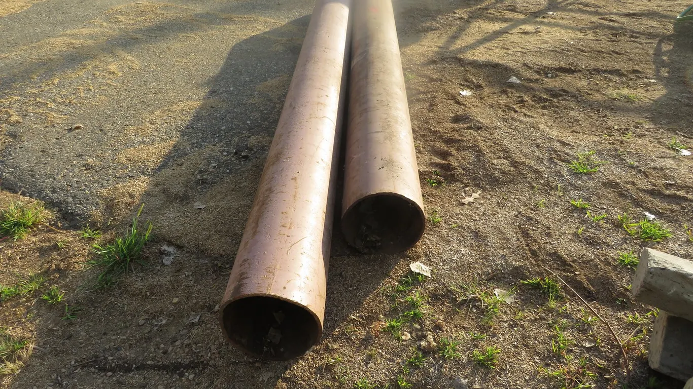 (2) Approx. 10"x126" Pipes