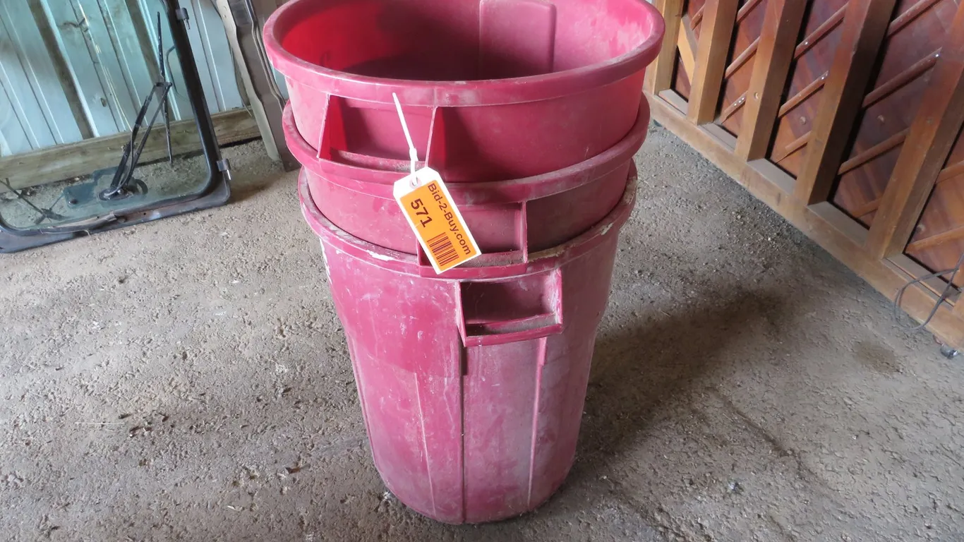 (3) Shop Trash Cans