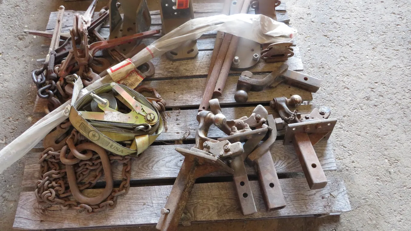 Pallet of Load Binders, Hitches and More