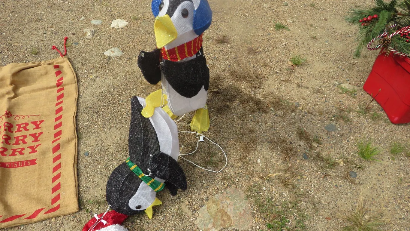 Vintage Christmas Penguins