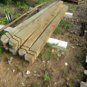 (6) 6x6x10' Green Treated Posts