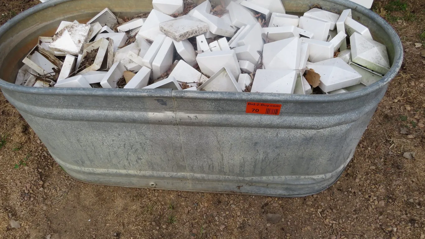 New Stock Tank Full of Plastic Fence Parts
