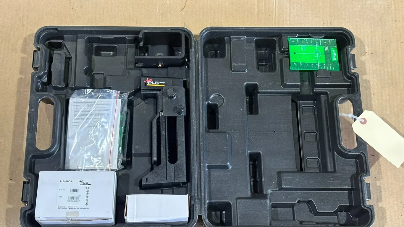 PLS Point and Line Laser Level Case and Accessories