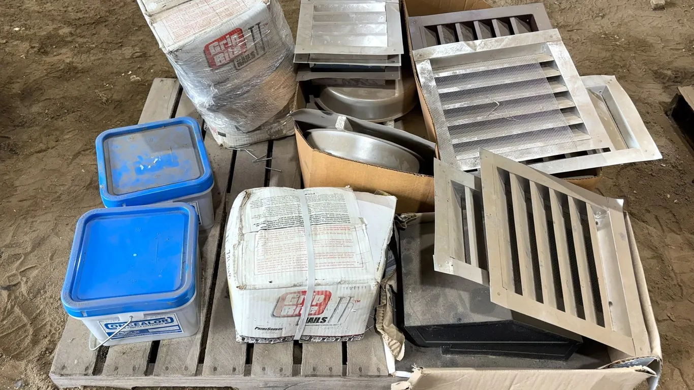Louvered Gable and Wall Vent Grilles, Assorted Nails and Screws