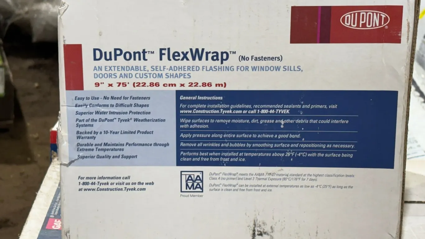 DuPont Flex Wrap Self-Adhering Window Sill Flashing