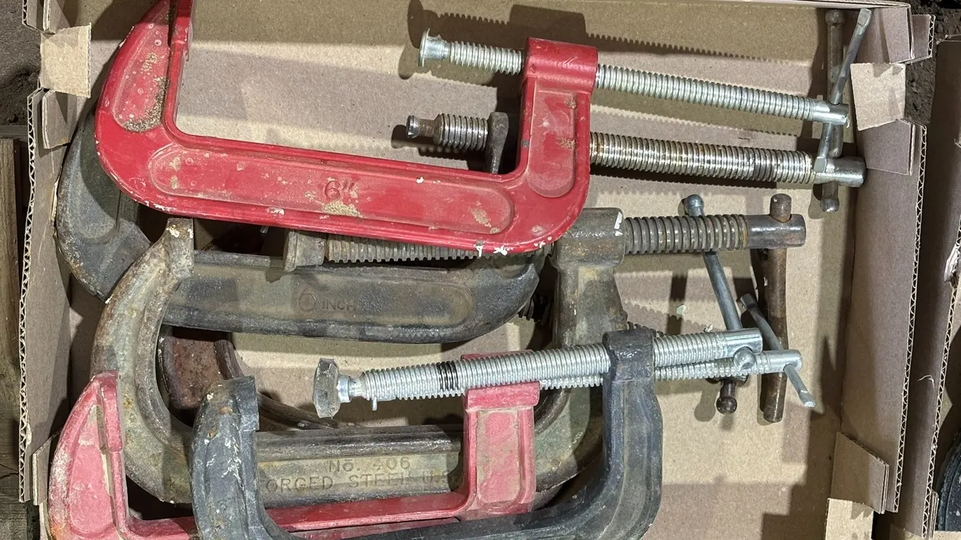 (6) Assorted C-Clamps