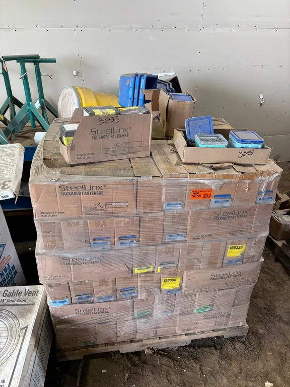Pallet of SteelLinx Assorted Nails and Staples