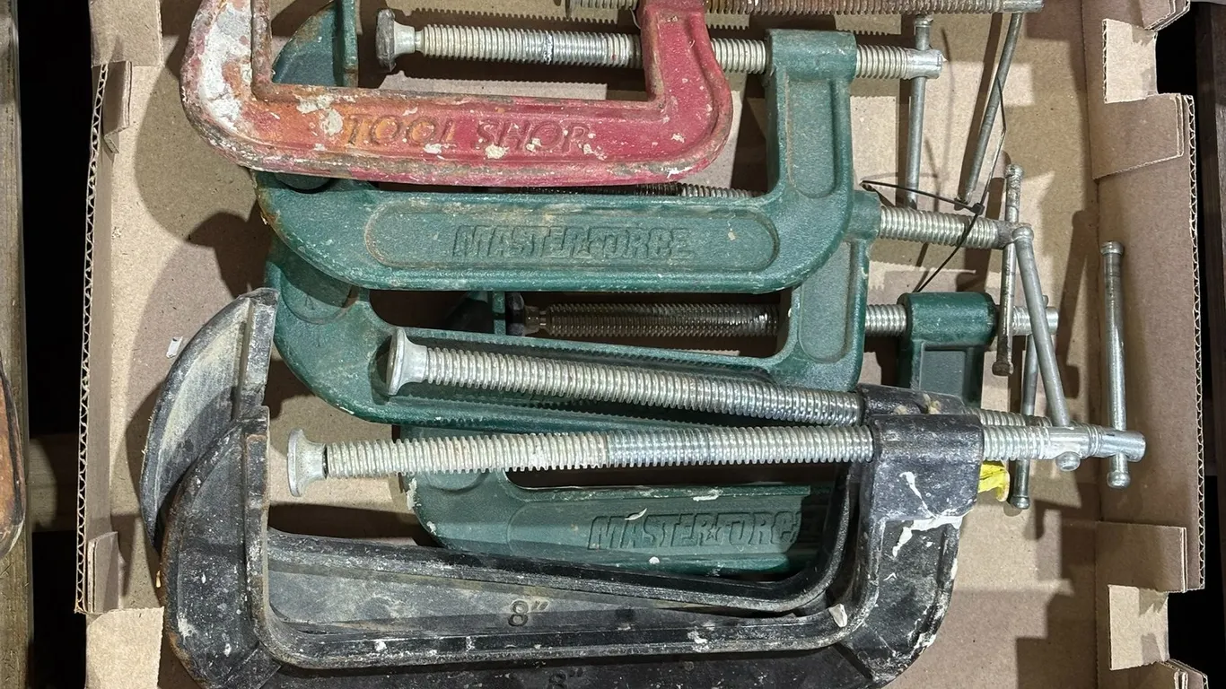 (6) Assorted C-Clamps