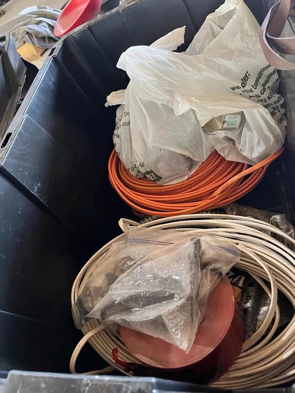 Tote of Electrical Supplies