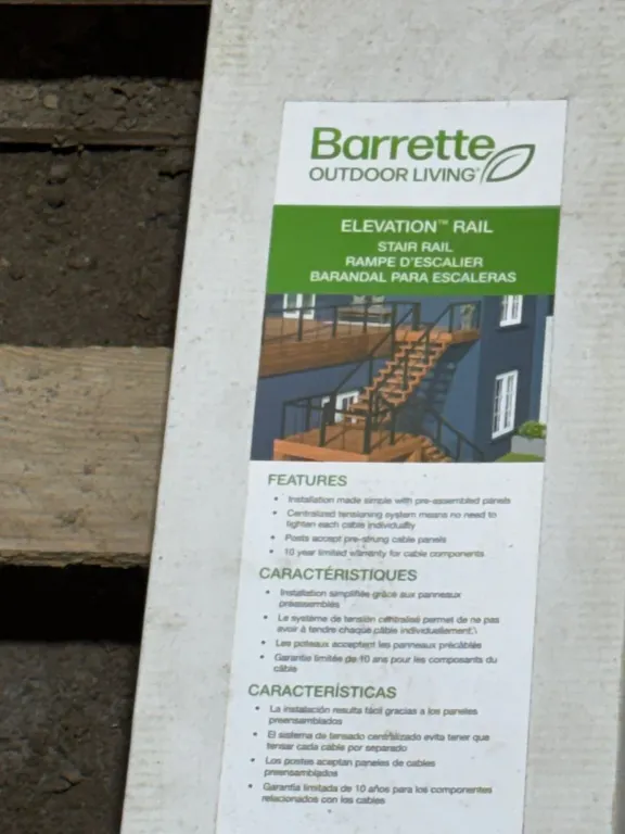 (2) Barrette RDI Elevation 36" Stair Rail