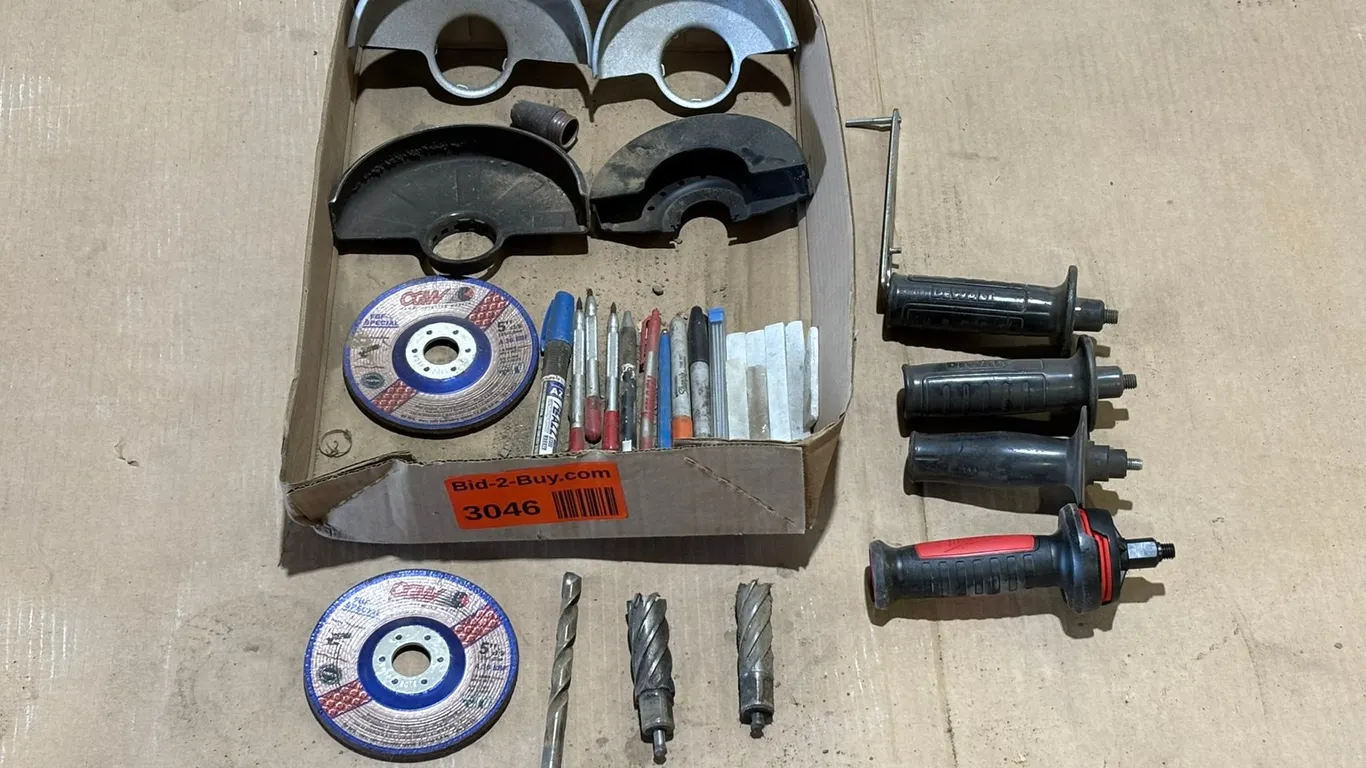 (2) grinder Wheels, Large Drill Bits