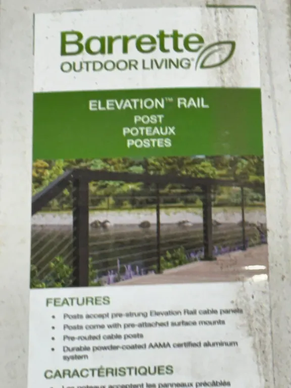 (2) Barrette Elevation Rail MID Post
