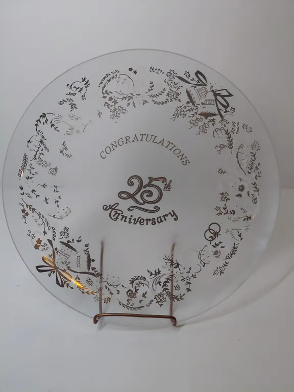Vintage 25th Anniversary Plate