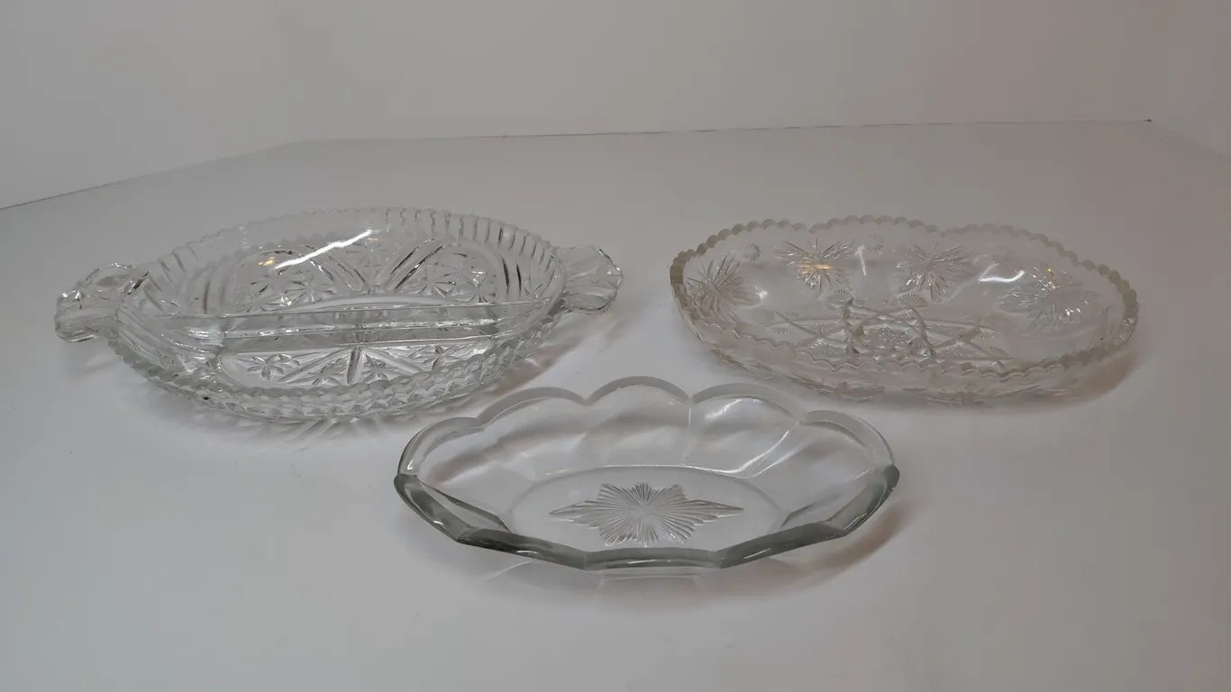 Vintage Clear Glass Dishes
