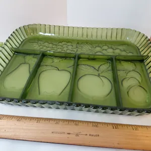Vintage Indiana Glass Divided Platter