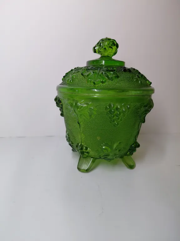 Vintage Jeannette Glass Footed Candy Dish