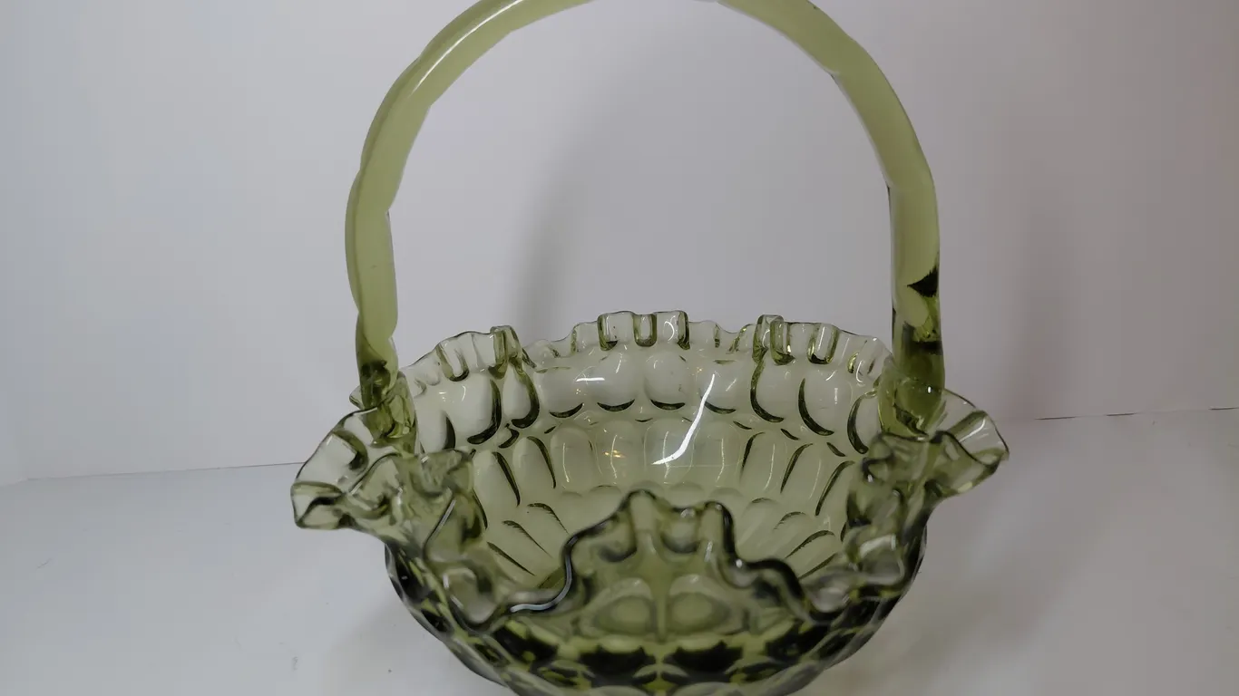 Vintage Fenton Glass Basket