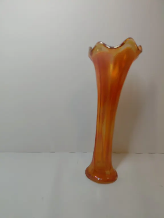 Vintage Carnival Glass Swung Vase