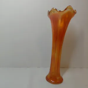 Vintage Carnival Glass Swung Vase