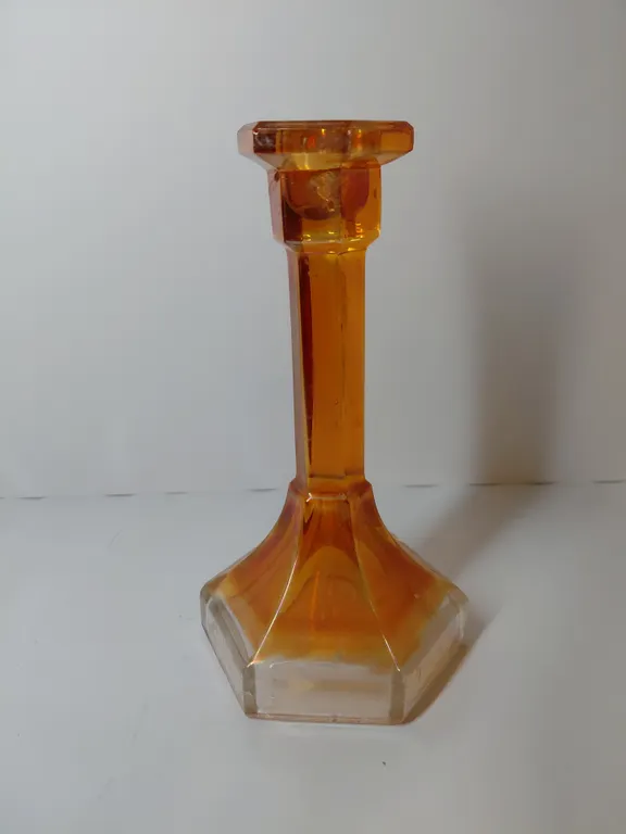 Antique Imperial Glass Carnival Glass Candlestick