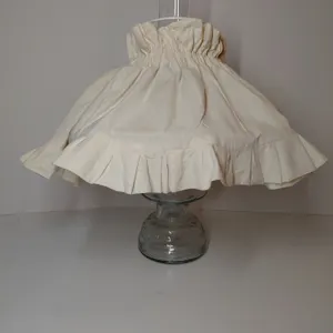 Vintage Double Bowl Oil Lamp With Fabric Shade