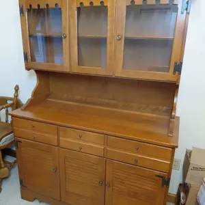 Vintage Ethan Allen Baumritter Cabinet And Hutch