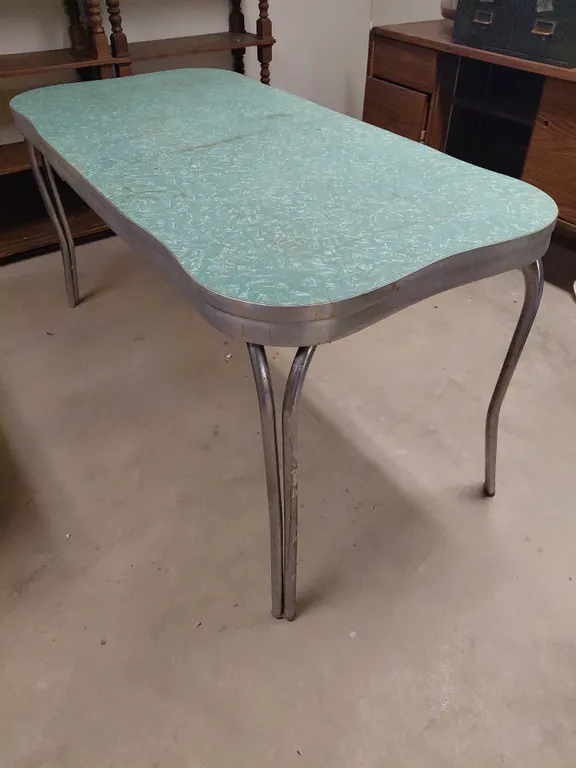 Mid-Century Modern Formica And Chrome Table