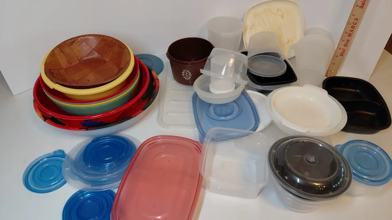 Plastic Bowls And Food Storage Clean Out