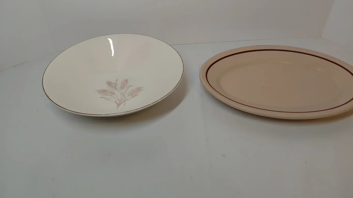 Knowles Serving Bowl And Sterling Platter