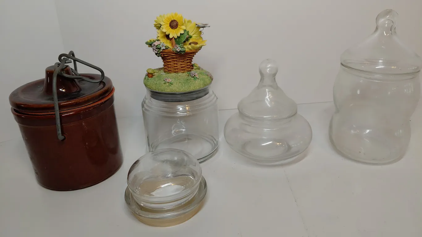 Apothecary Jars And Crock