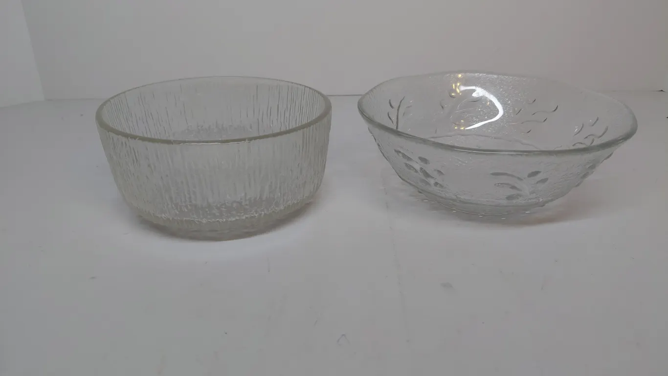 Vintage Indiana And Anchor Hocking Glass Serving Bowls