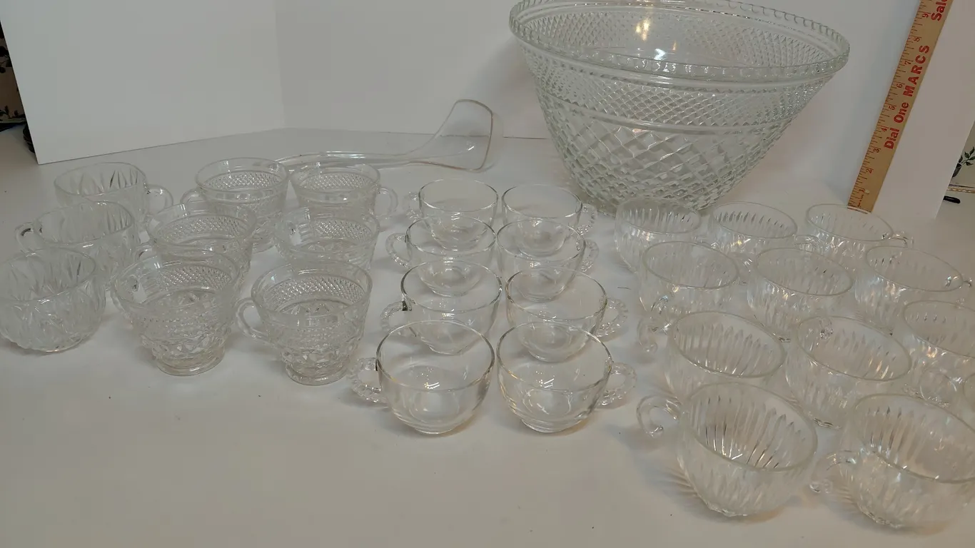 Vintage Anchor Hocking Punch Bowl