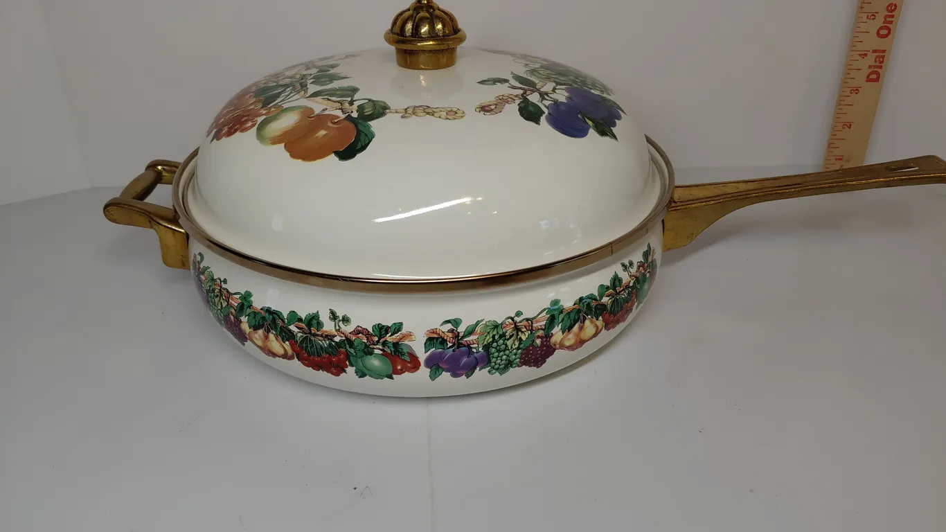 Vintage Enamel Skillet