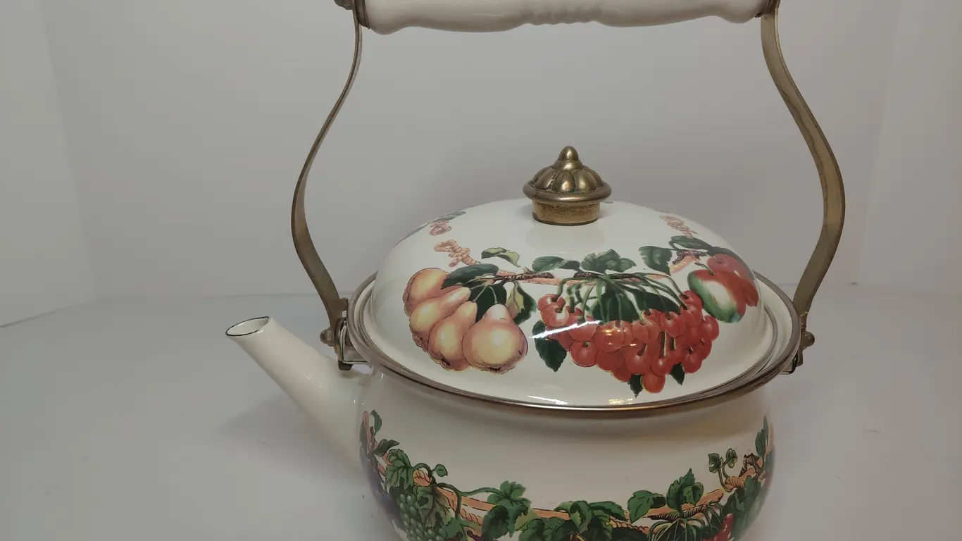 Vintage Enamel Teapot
