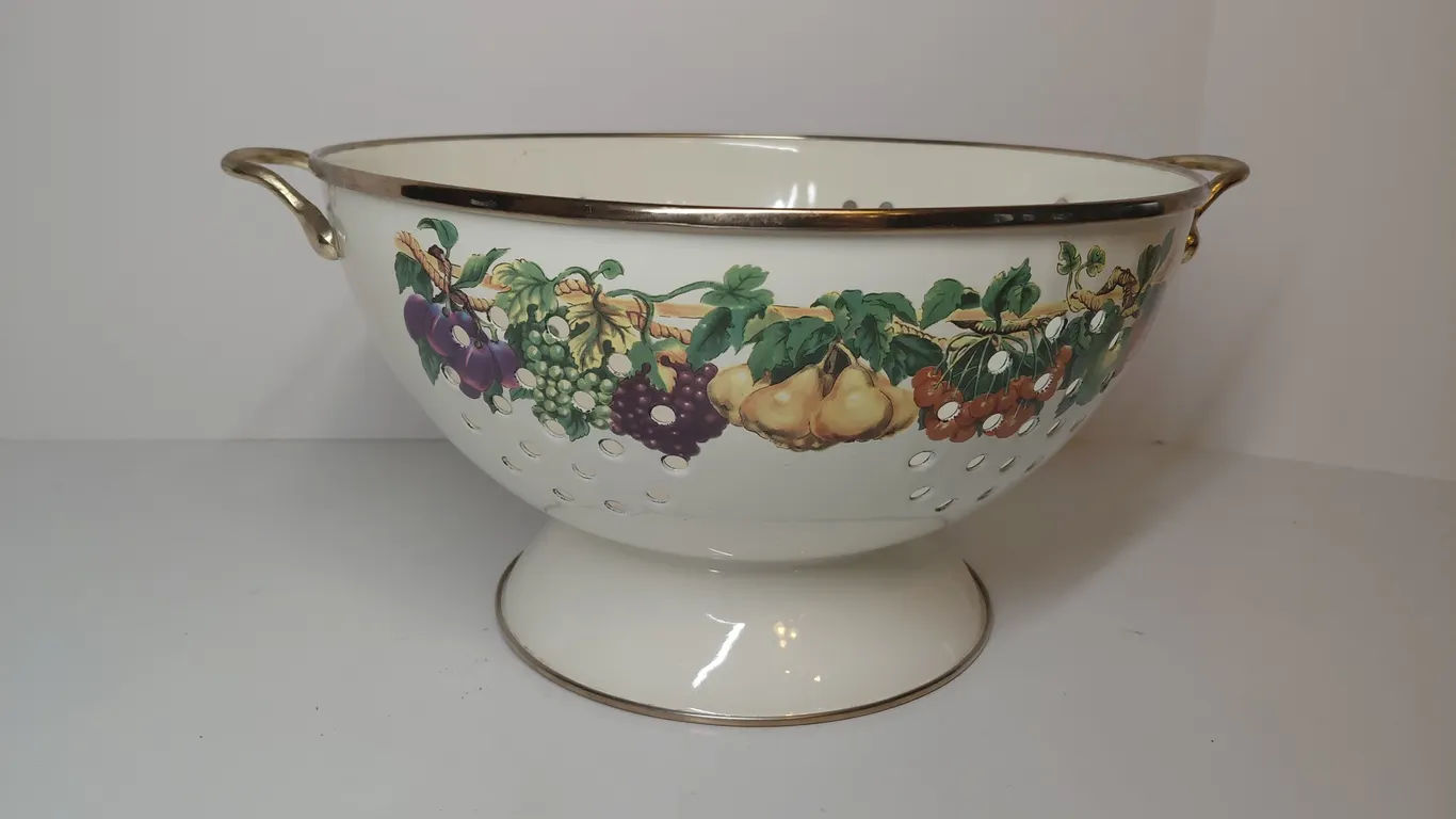 Vintage Enamel Colander