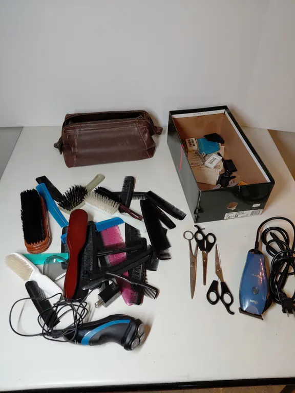 Clippers, Shaver, Combs, Brushes