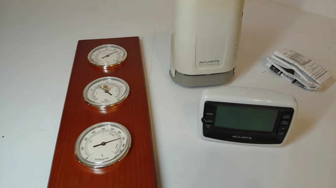 Weather Station And Rain Gauge
