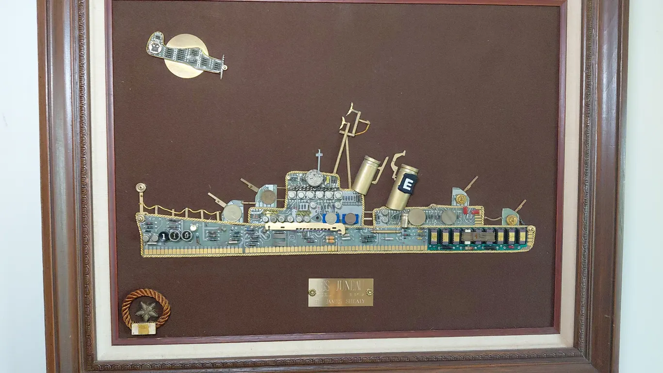 Navy Ship Junk Art By James Sullivan