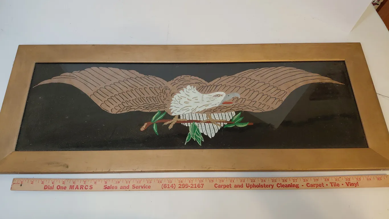 Vintage Hand-Painted Primitive Eagle