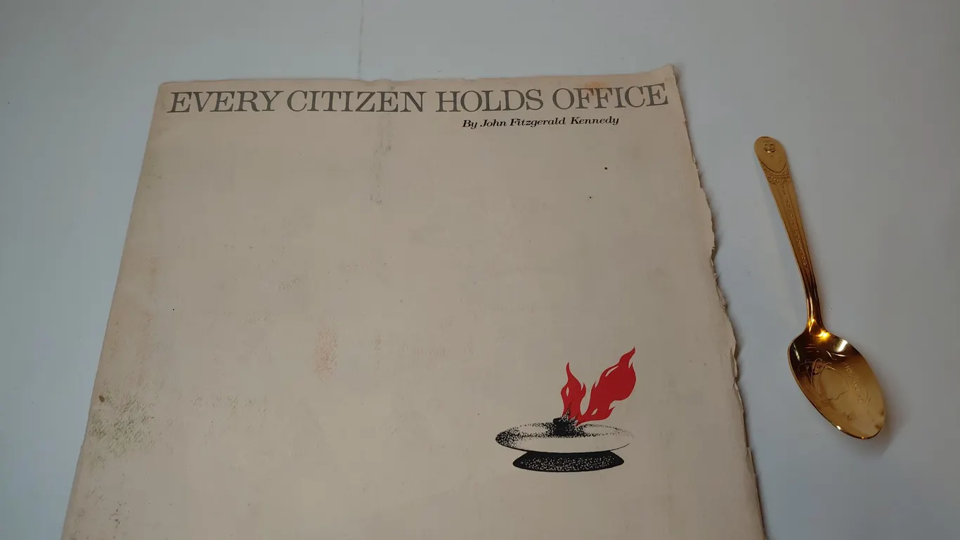 President Kennedy Book And Spoon
