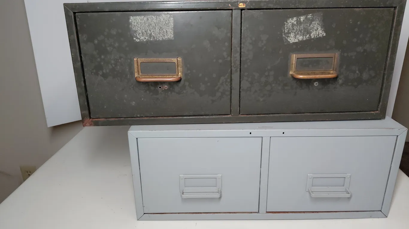 Two Drawer Card Filing Cabinets