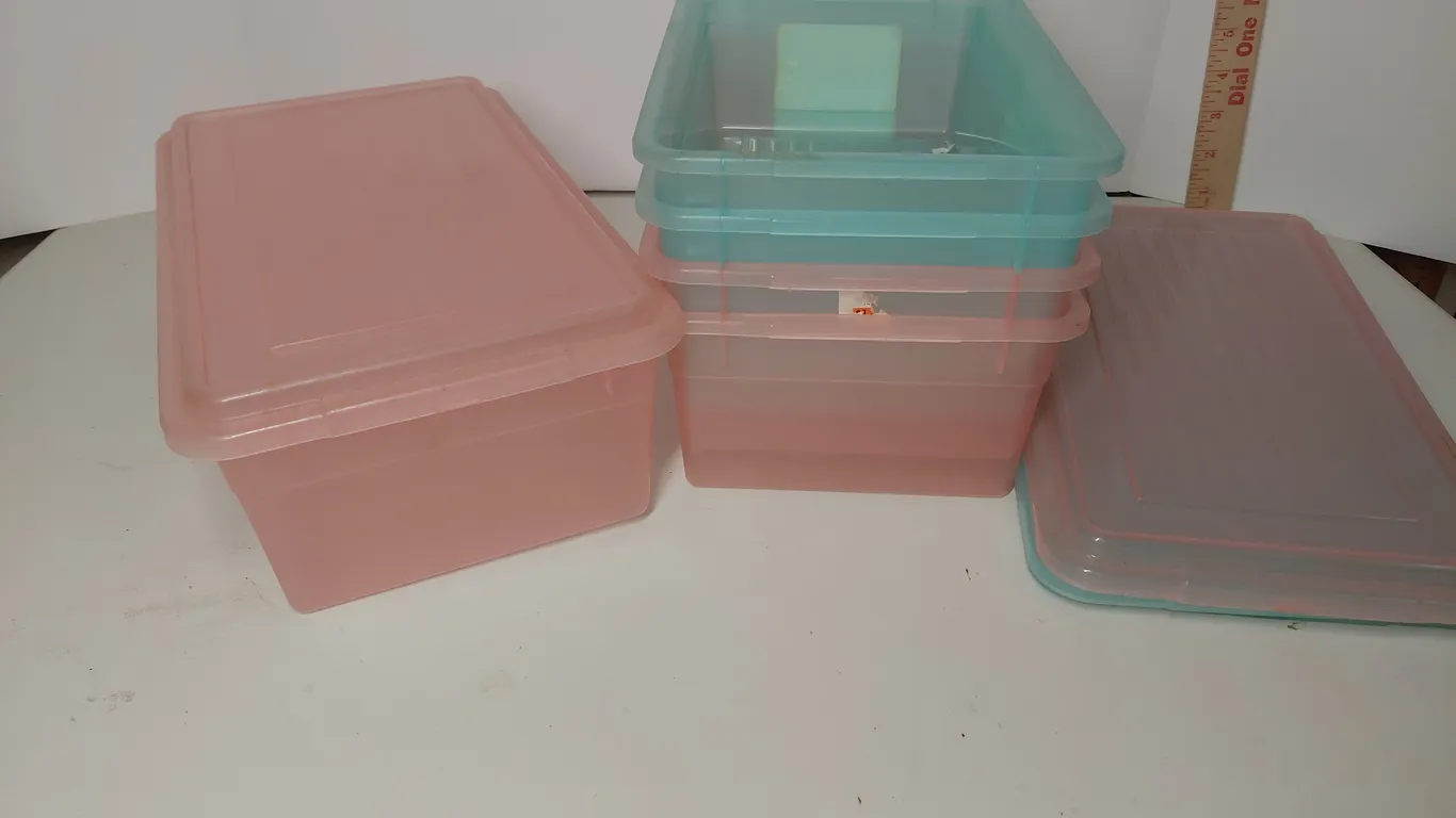 5 Plastic Shoe Totes