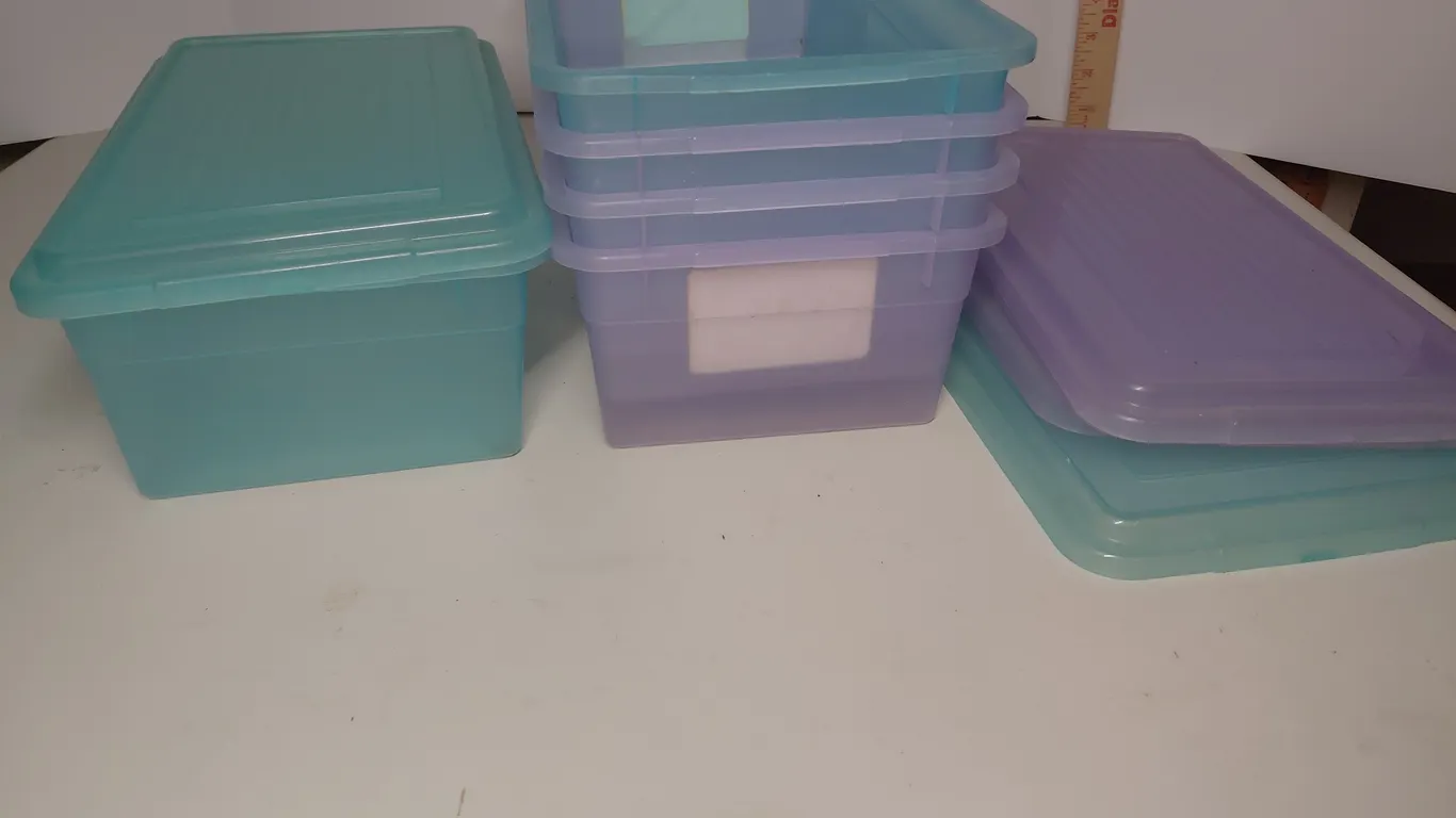 5 Plastic Shoe Totes