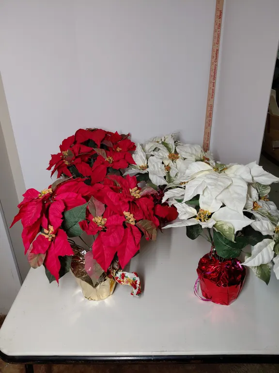 Silk Poinsettias